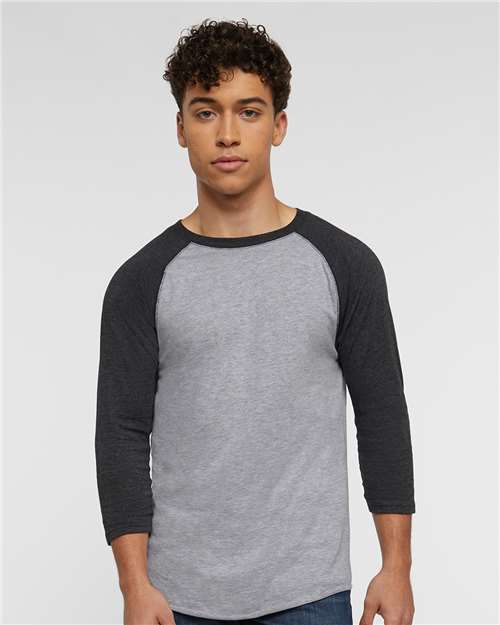 6930 - Unisex Baseball Fine Jersey Three-Quarter Sleeve Tee
