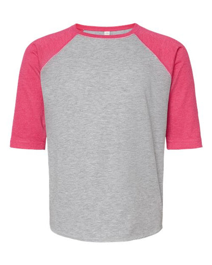 6130 - Youth Baseball Fine Jersey Three-Quarter Sleeve Tee