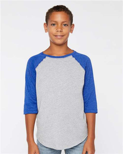 6130 - Youth Baseball Fine Jersey Three-Quarter Sleeve Tee