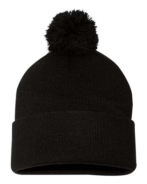SP15 - 12" Pom-Pom Cuffed Beanie