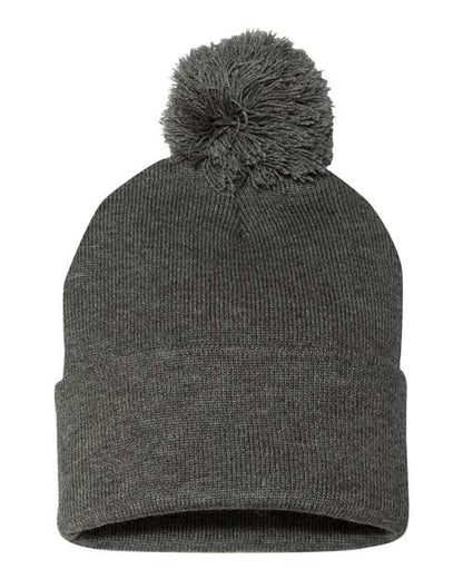 SP15 - 12" Pom-Pom Cuffed Beanie