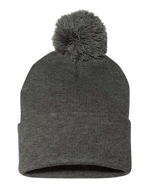 SP15 - 12" Pom-Pom Cuffed Beanie