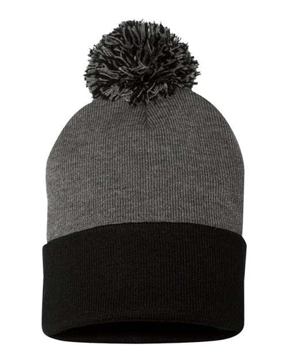 SP15 - 12" Pom-Pom Cuffed Beanie