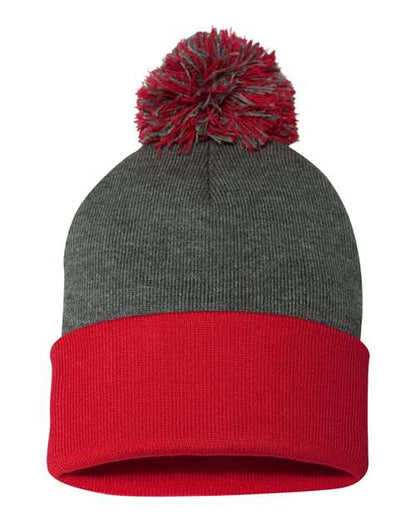 SP15 - 12" Pom-Pom Cuffed Beanie