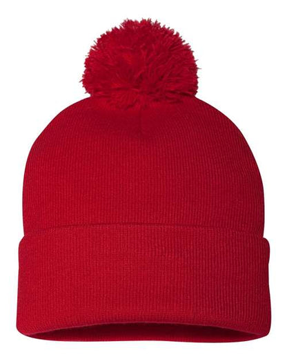 SP15 - 12" Pom-Pom Cuffed Beanie