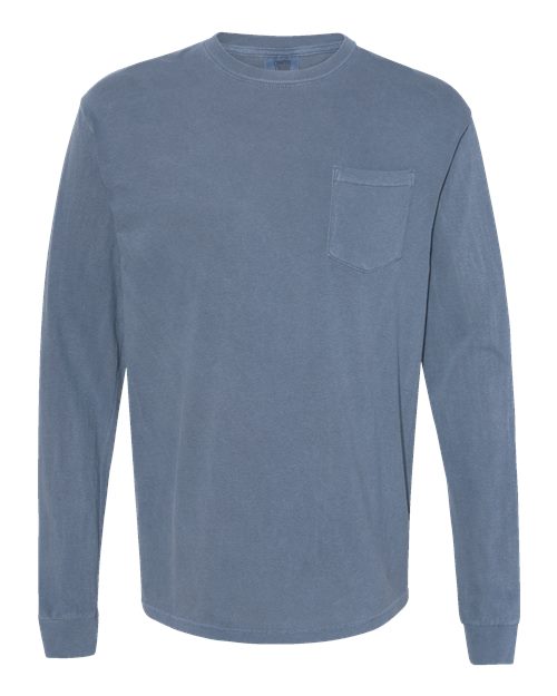 4410 - Unisex Garment-Dyed Heavyweight Long Sleeve Pocket T-Shirt