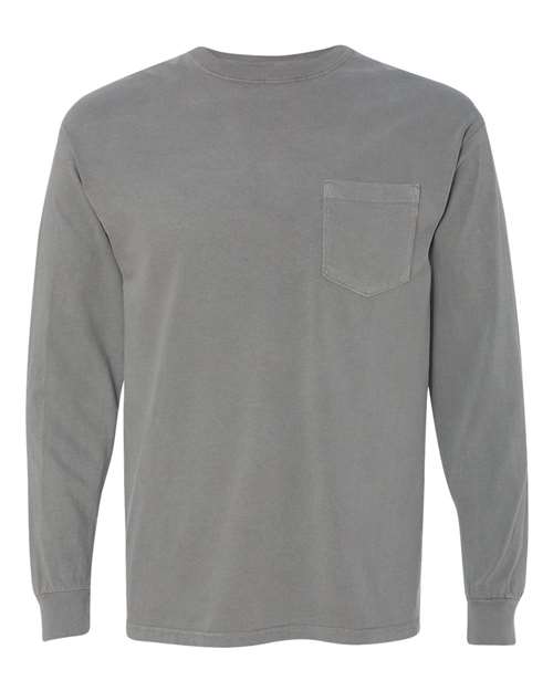 4410 - Unisex Garment-Dyed Heavyweight Long Sleeve Pocket T-Shirt