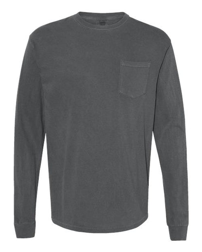 4410 - Unisex Garment-Dyed Heavyweight Long Sleeve Pocket T-Shirt