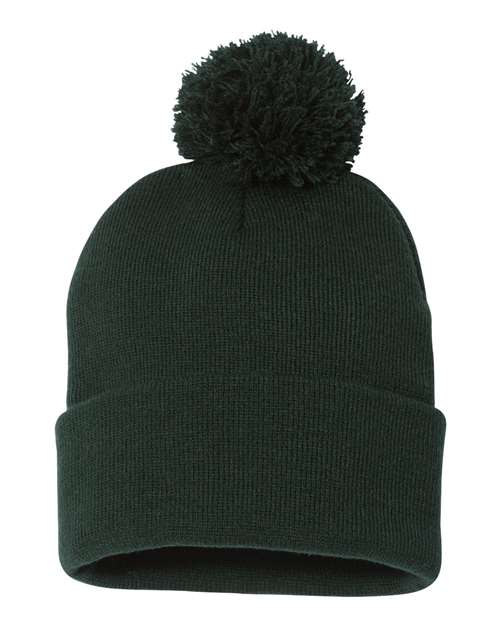 SP15 - 12" Pom-Pom Cuffed Beanie