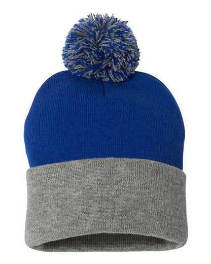 SP15 - 12" Pom-Pom Cuffed Beanie