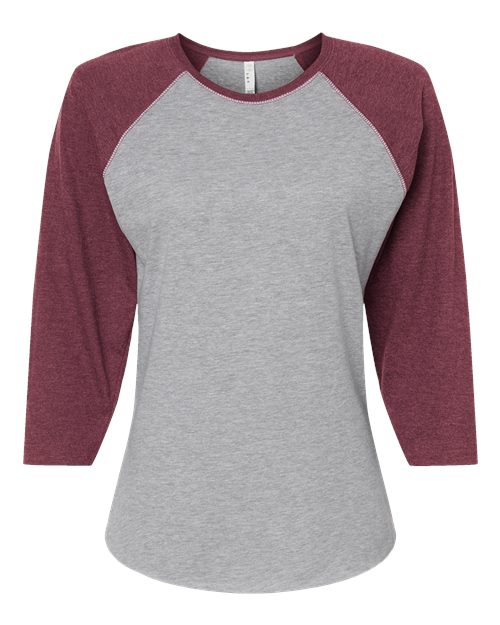 3530 - Women's Baseball Fine Jersey Three-Quarter Sleeve Tee