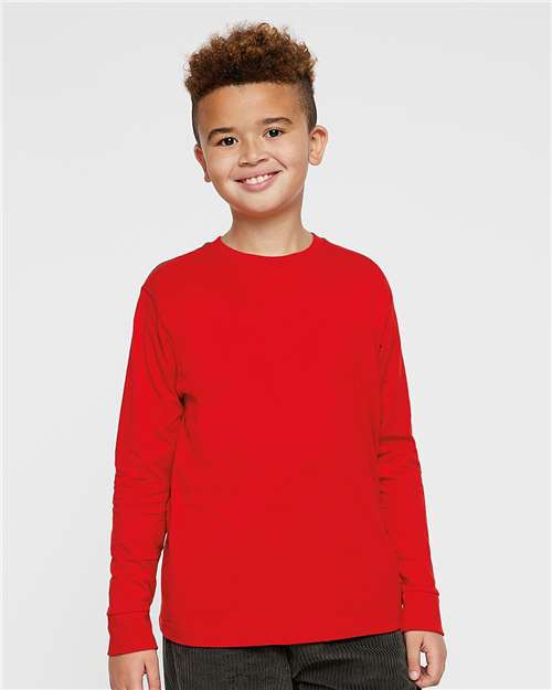 6201 - Youth Fine Jersey Long Sleeve Tee