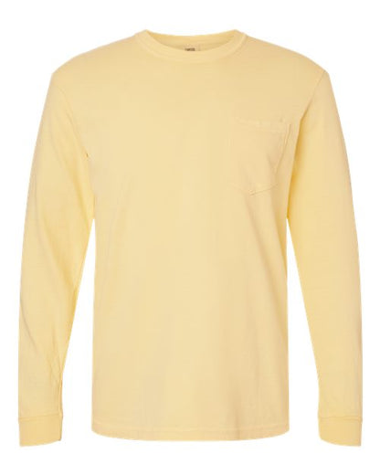 4410 - Unisex Garment-Dyed Heavyweight Long Sleeve Pocket T-Shirt