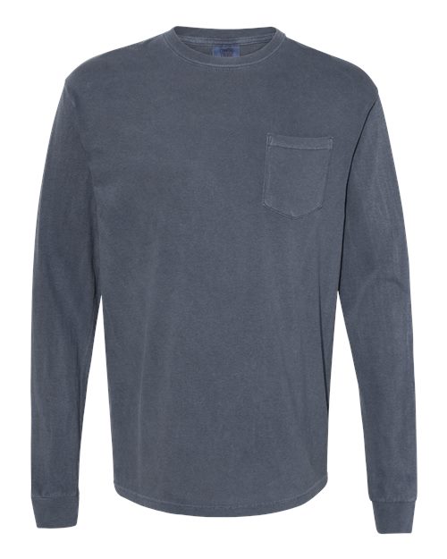 4410 - Unisex Garment-Dyed Heavyweight Long Sleeve Pocket T-Shirt