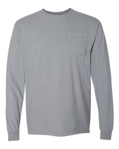 4410 - Unisex Garment-Dyed Heavyweight Long Sleeve Pocket T-Shirt