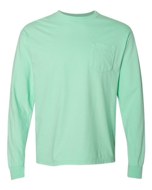 4410 - Unisex Garment-Dyed Heavyweight Long Sleeve Pocket T-Shirt