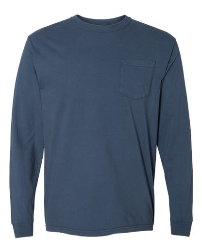 4410 - Unisex Garment-Dyed Heavyweight Long Sleeve Pocket T-Shirt