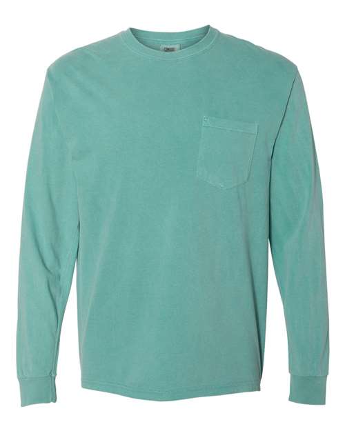 4410 - Unisex Garment-Dyed Heavyweight Long Sleeve Pocket T-Shirt
