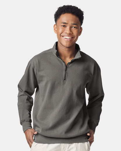 1580 - Unisex Garment-Dyed Quarter-Zip Sweatshirt