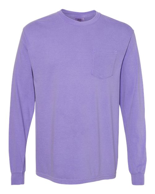4410 - Unisex Garment-Dyed Heavyweight Long Sleeve Pocket T-Shirt