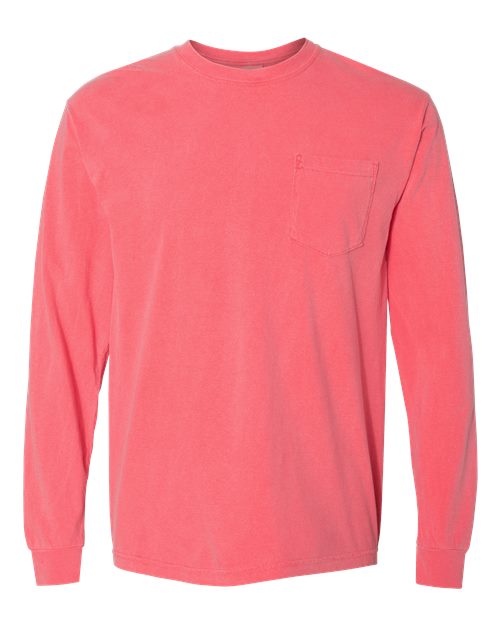 4410 - Unisex Garment-Dyed Heavyweight Long Sleeve Pocket T-Shirt