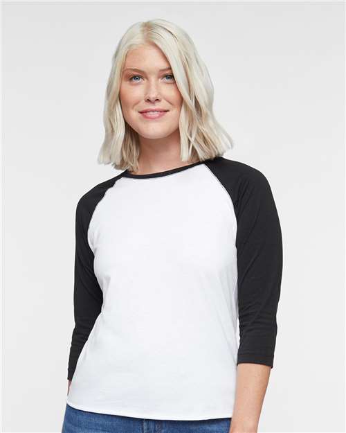 3530 - Women's Baseball Fine Jersey Three-Quarter Sleeve Tee