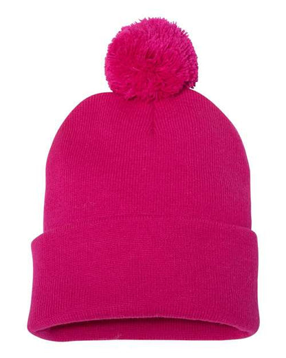 SP15 - 12" Pom-Pom Cuffed Beanie