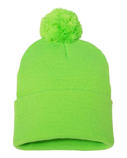SP15 - 12" Pom-Pom Cuffed Beanie