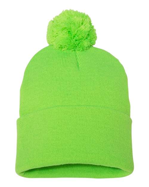 SP15 - 12" Pom-Pom Cuffed Beanie