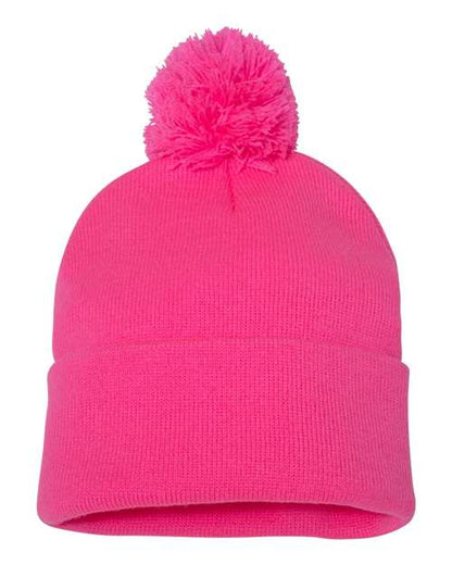SP15 - 12" Pom-Pom Cuffed Beanie