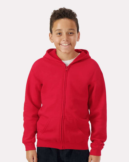 18600B - Youth Heavy Blend™ Full-Zip Hooded Sweatshirt