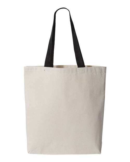 Q4400 - 11L Canvas Tote with Contrast-Color Handles
