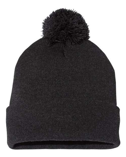 SP15 - 12" Pom-Pom Cuffed Beanie
