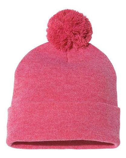 SP15 - 12" Pom-Pom Cuffed Beanie