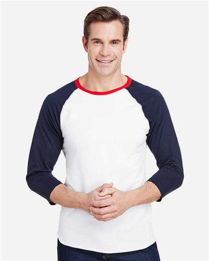 6930 - Unisex Baseball Fine Jersey Three-Quarter Sleeve Tee