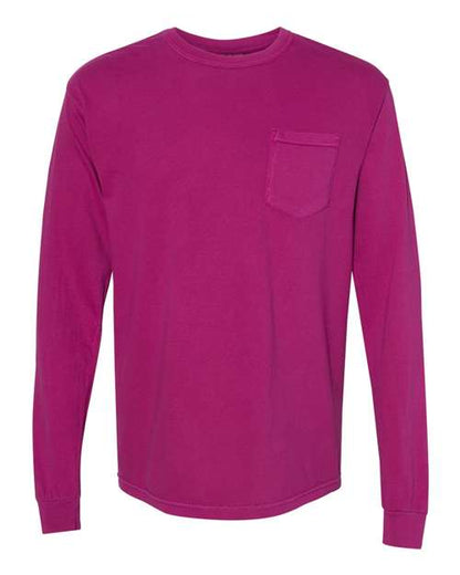 4410 - Unisex Garment-Dyed Heavyweight Long Sleeve Pocket T-Shirt