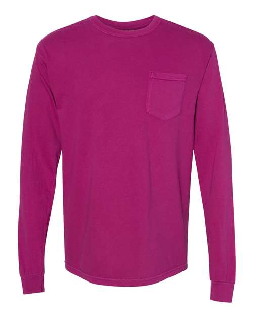 4410 - Unisex Garment-Dyed Heavyweight Long Sleeve Pocket T-Shirt