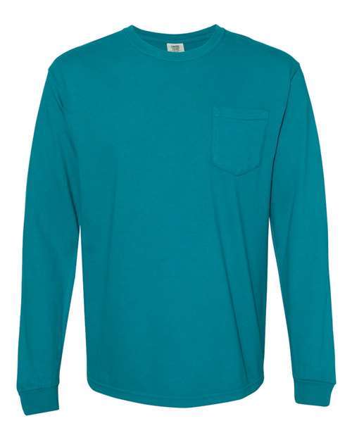 4410 - Unisex Garment-Dyed Heavyweight Long Sleeve Pocket T-Shirt