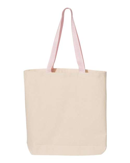 Q4400 - 11L Canvas Tote with Contrast-Color Handles