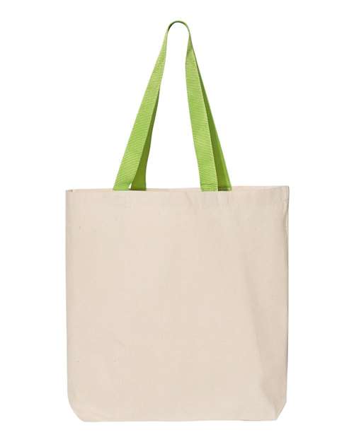 Q4400 - 11L Canvas Tote with Contrast-Color Handles