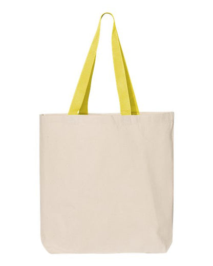 Q4400 - 11L Canvas Tote with Contrast-Color Handles