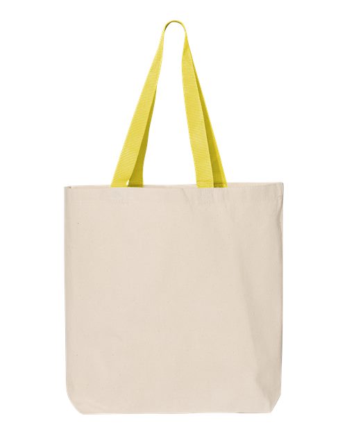 Q4400 - 11L Canvas Tote with Contrast-Color Handles