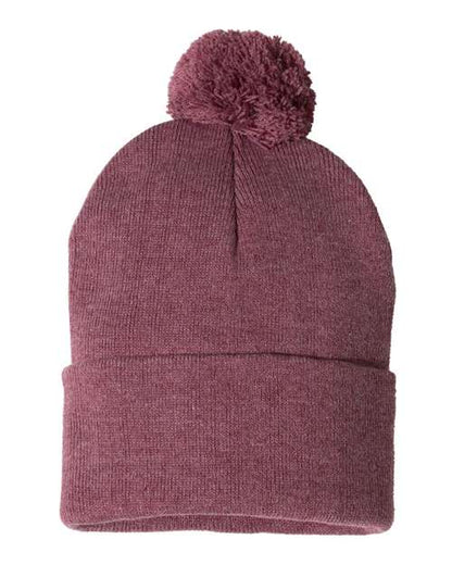 SP15 - 12" Pom-Pom Cuffed Beanie
