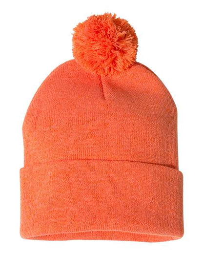 SP15 - 12" Pom-Pom Cuffed Beanie