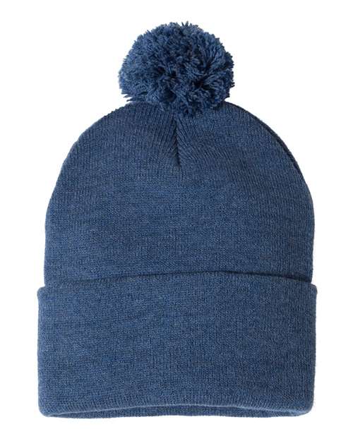SP15 - 12" Pom-Pom Cuffed Beanie