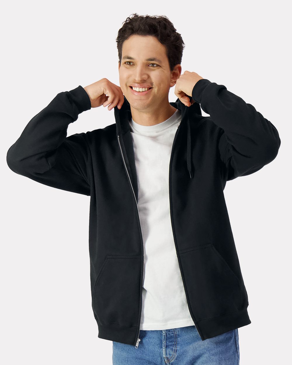 SF600 - Unisex Softstyle® Midweight Full-Zip Hooded Sweatshirt
