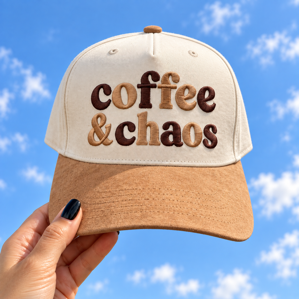 Coffee & Chaos Embroidered Hat | Coffee Lover Cap