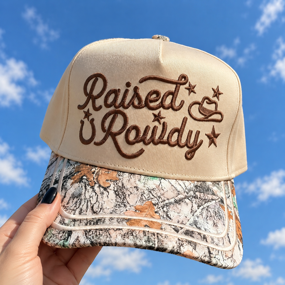 Wholesale Raised Rowdy Embroidered Western Hat