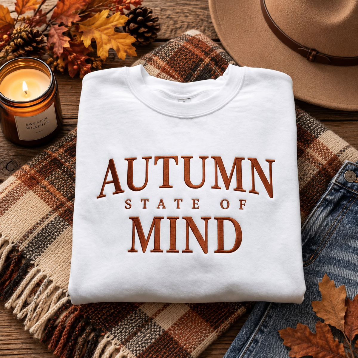 Autumn State Of Mind - Embroidered Apparel