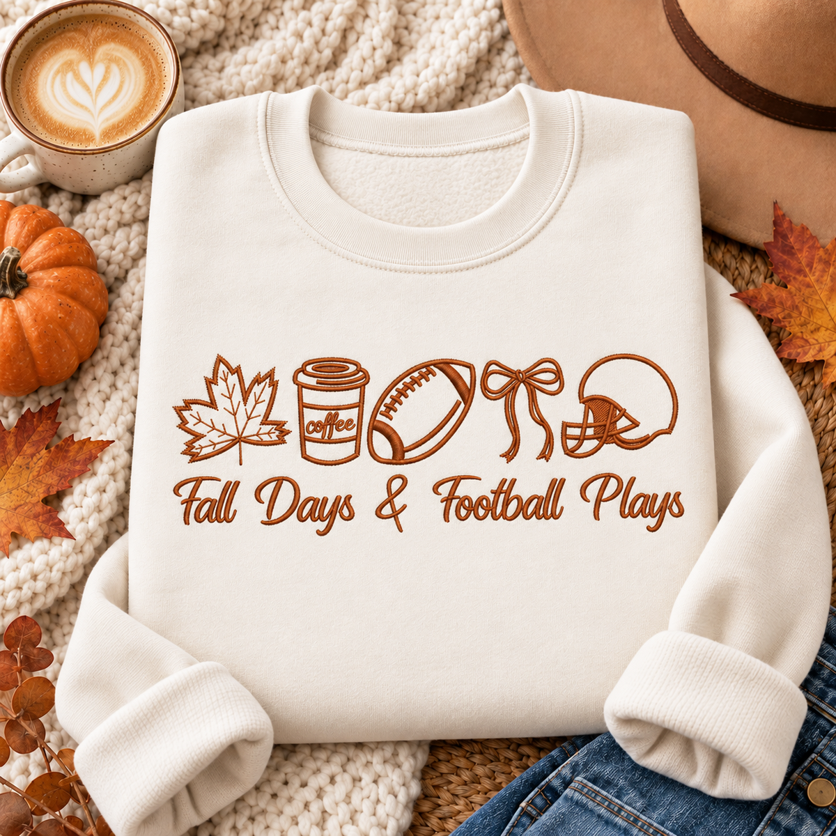 Fall Days & Football Plays - Embroidered Apparel